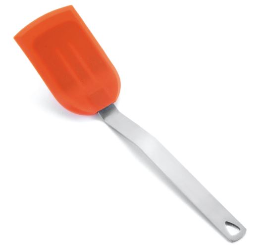 ESPATULA 23CM SILICONE LARANJA CABO INOX